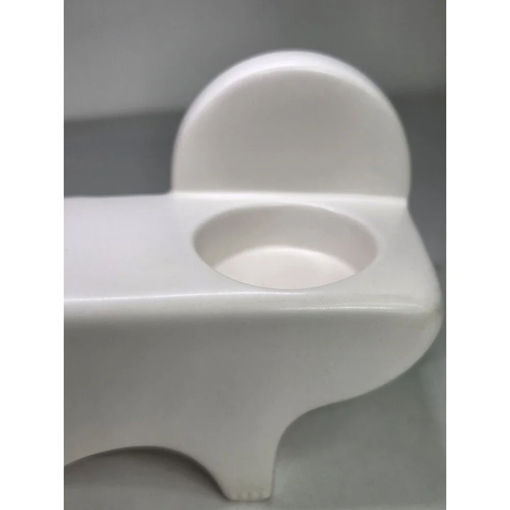 Jonathan Adler for PartyLite Ceramic Lion Votive Candle Holder White 5